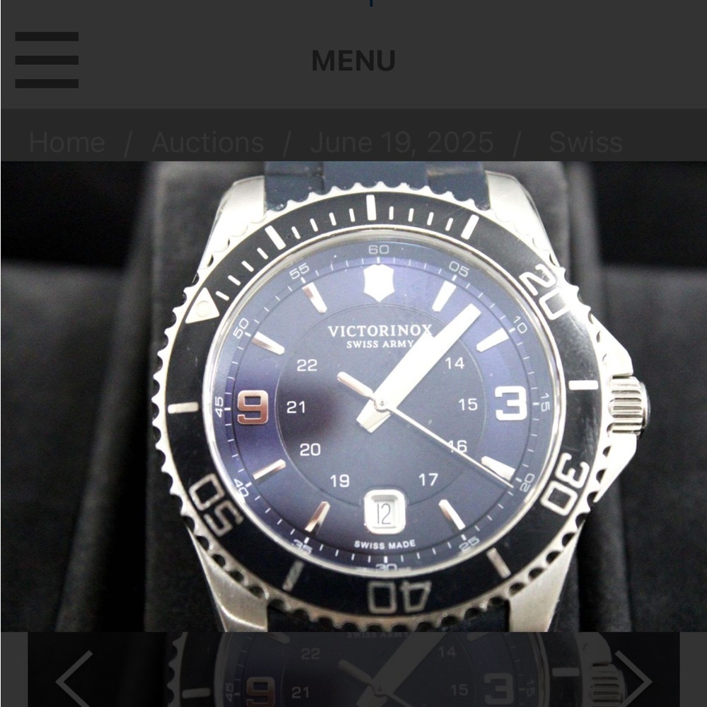 Swiss Made Victorinox Watch With A Six Slot Watch Storage Box